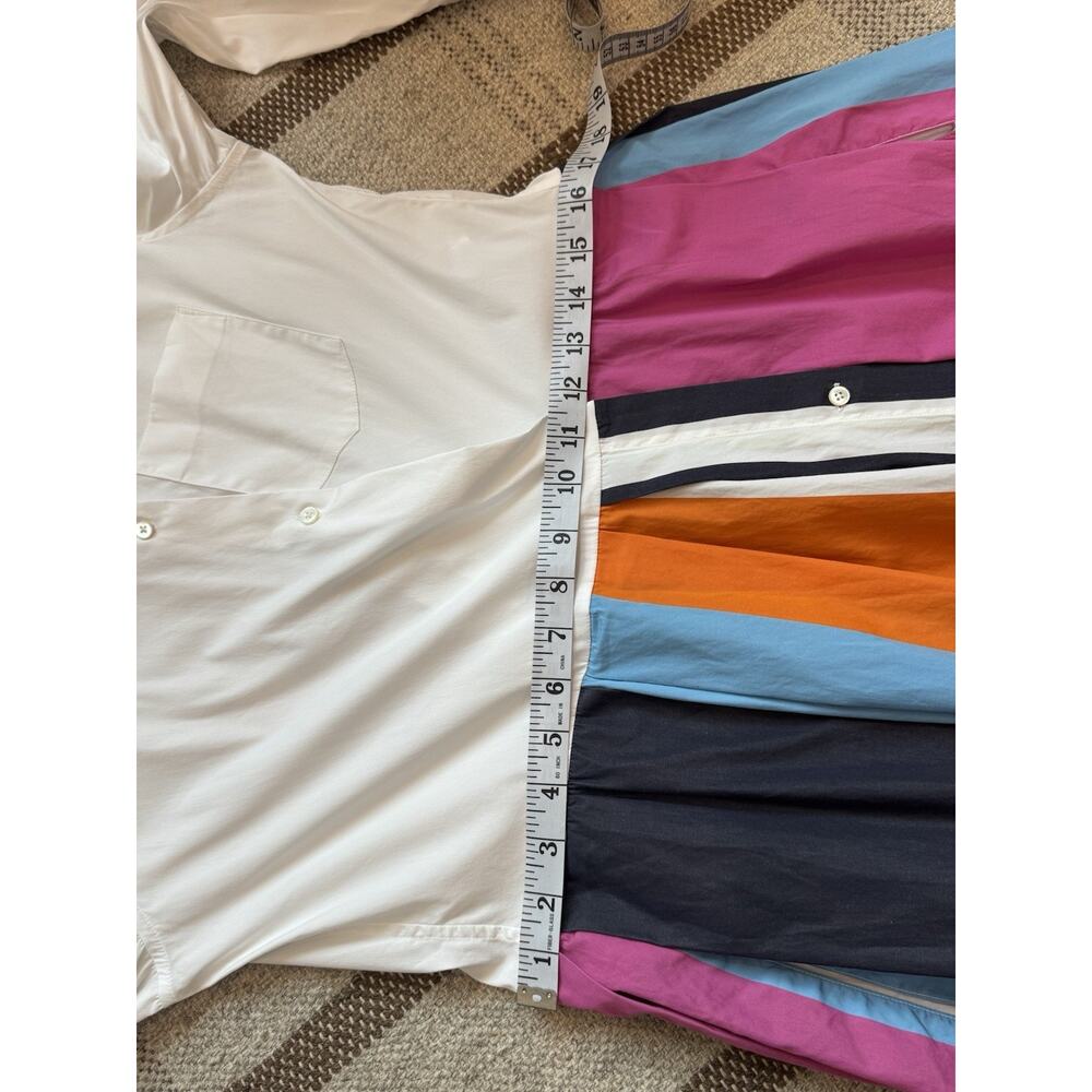 Sara Roka Elenat 85 Midi Wrap Poplin Dress 44 Us Medium Stripe Colorful A Line - Picture 11 of 14